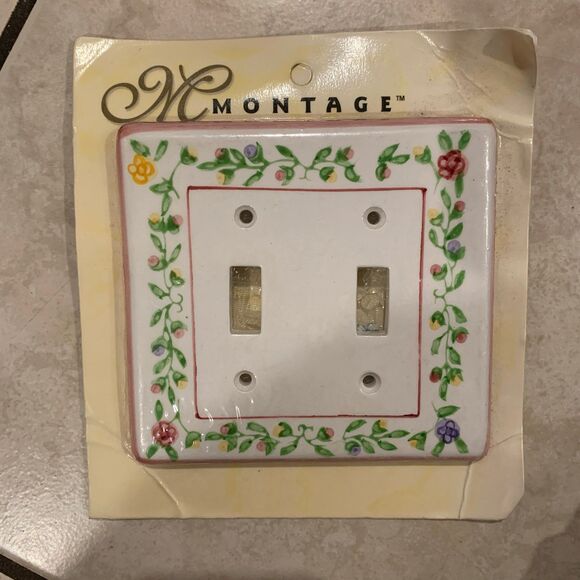 Montage Vintage Double Light Switch plate cover - Picture 1 of 2